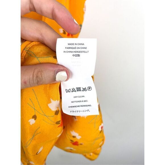 Madewell Mustard Floral Ruffle Camisole - Picture 6 of 7